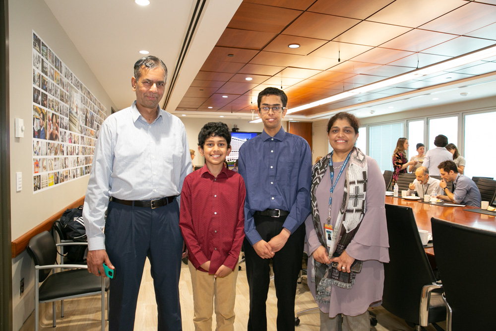 Adnan Moinuddin with Dad, brother and mom Asfia Sultana
