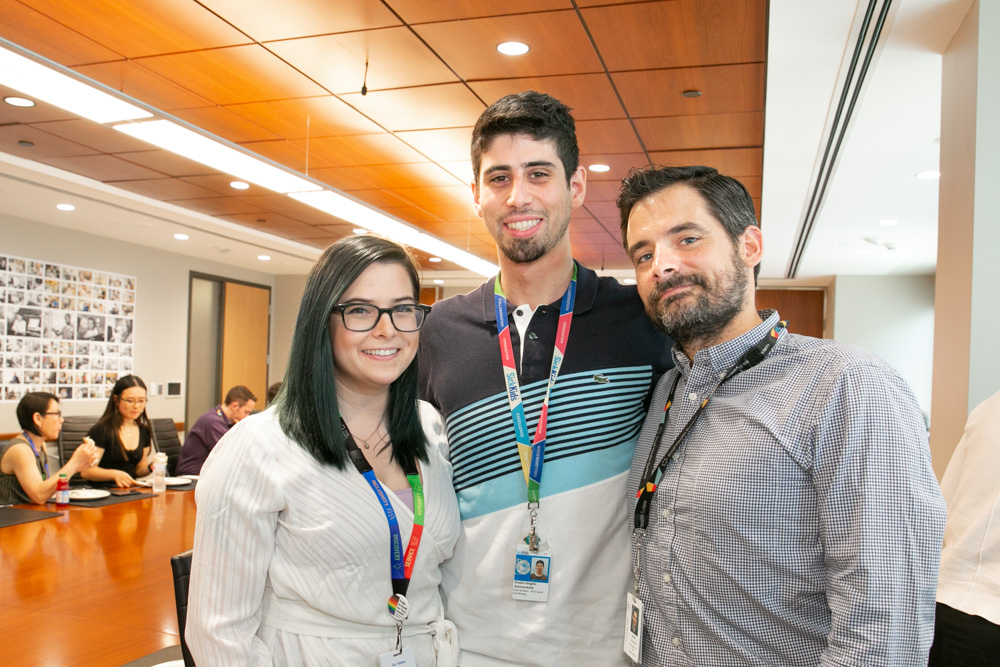 Krista Schleicher with her partner Dustin Ammendolia and award sponsor Dr Daniel Schramek
