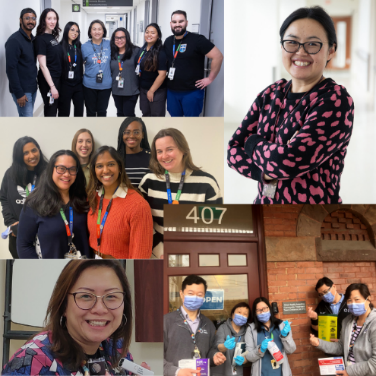 A collage of images of mental health nurses who work in different areas of Sinai Health