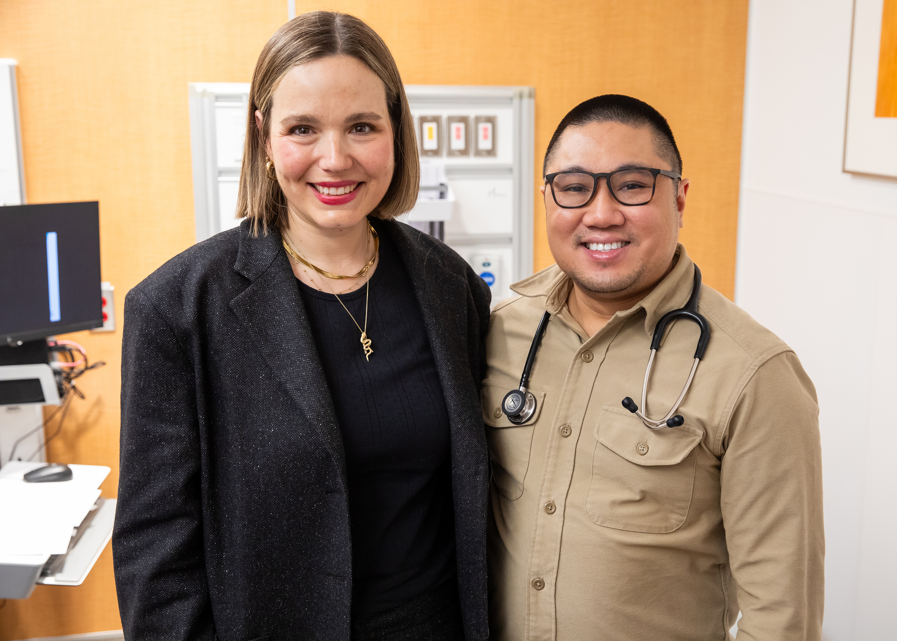 Kate Walker with Jordan Rivera, Nurse Practitioner.