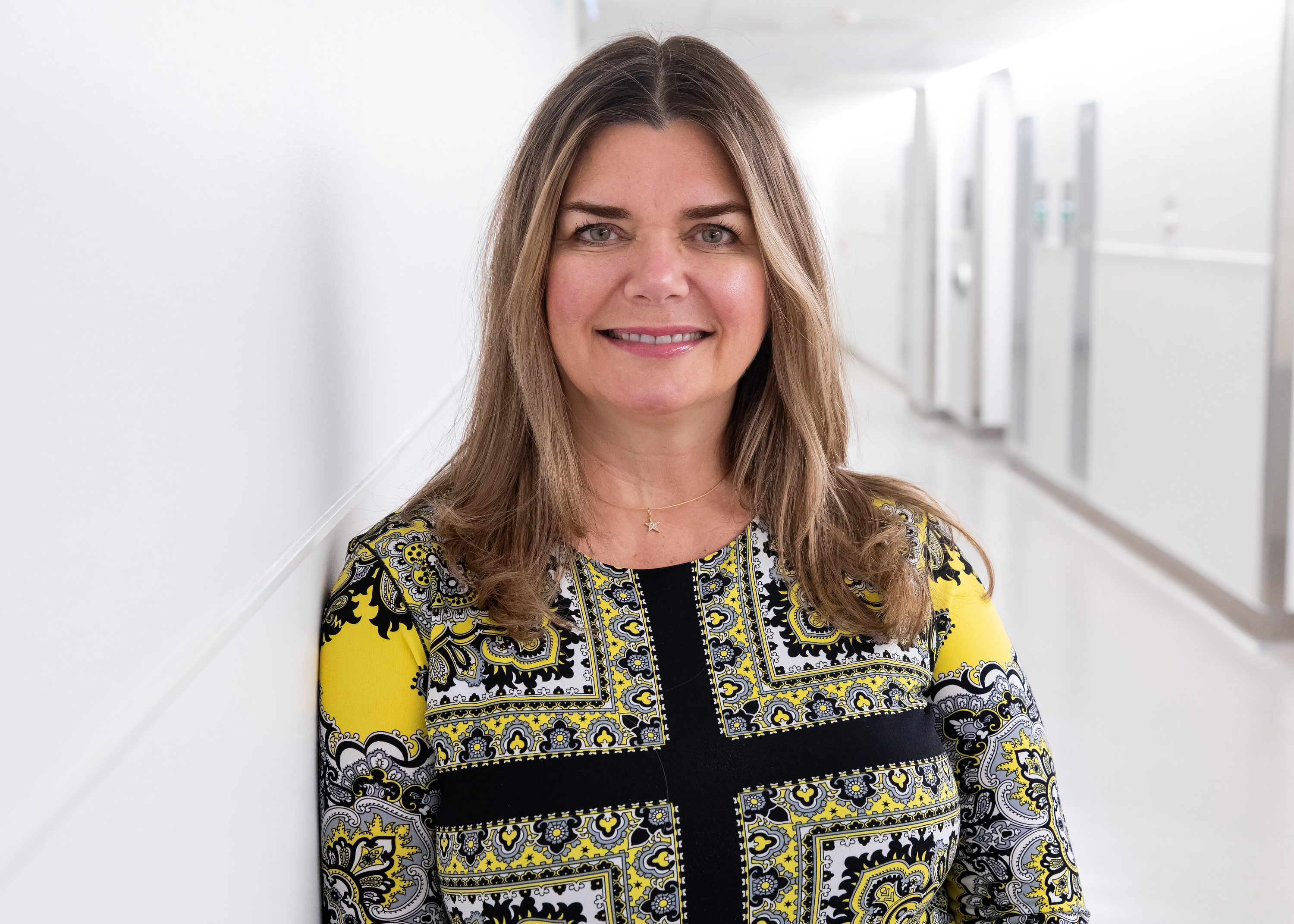 Dr. Christine Brezden-Masley in the hallway at Mount Sinai’s Chris Hugh Sharp Cancer Centre.