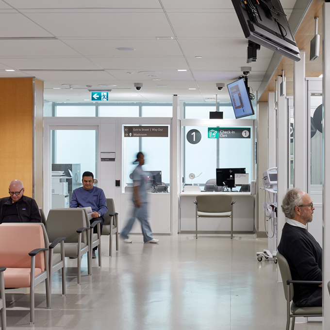 Newly redeveloped emergency department waiting area