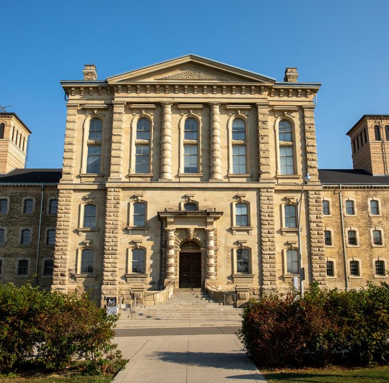 A view of the front exterior of the Don Jail
