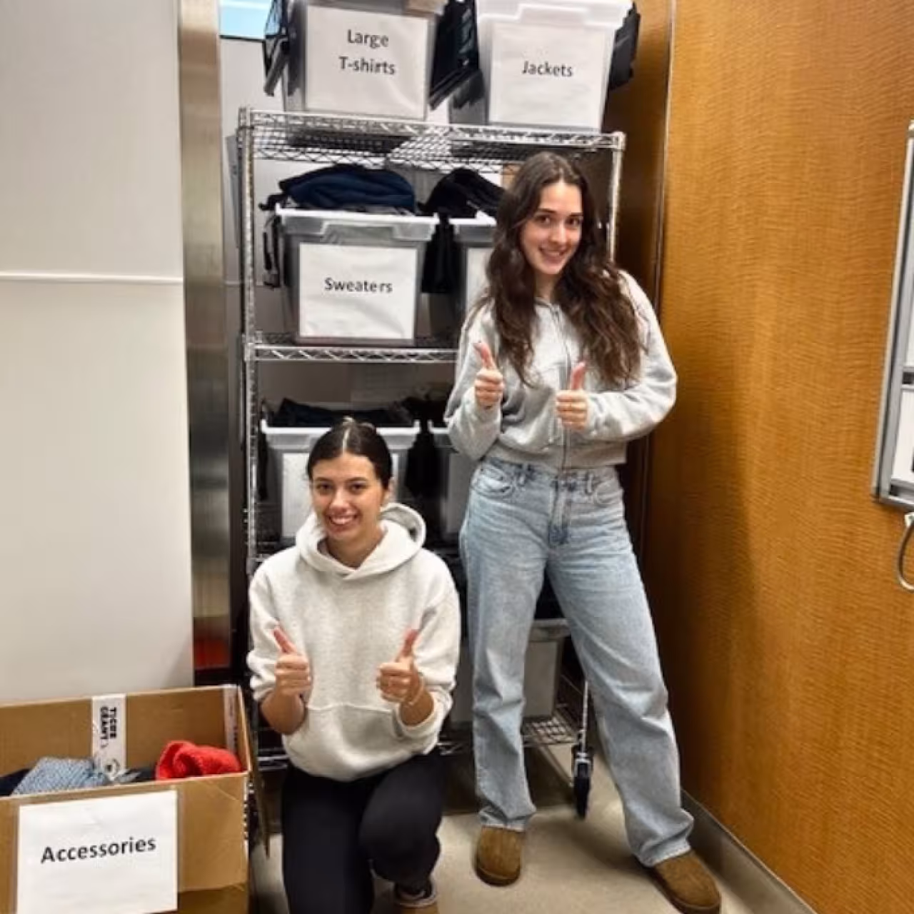 Emergency Department staff at their clothing drive.