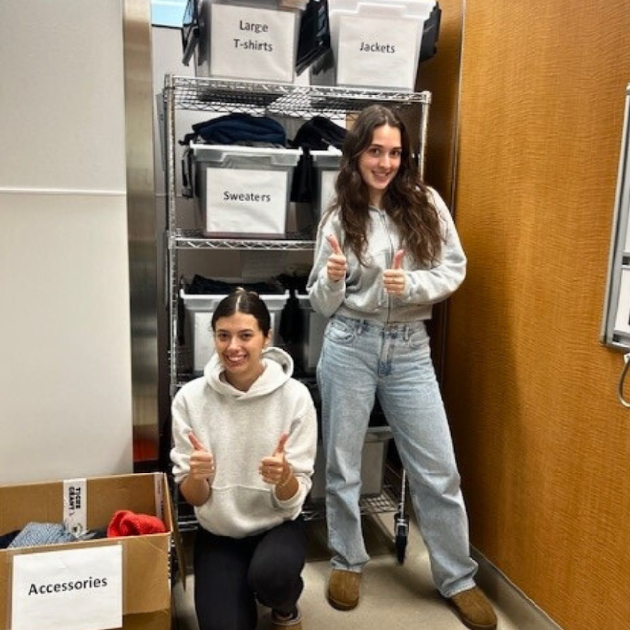 Emergency Department staff at their clothing drive.