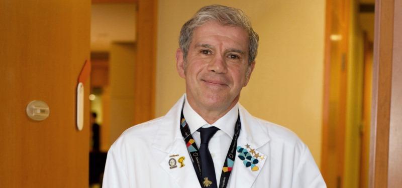 Physician in lab coat
