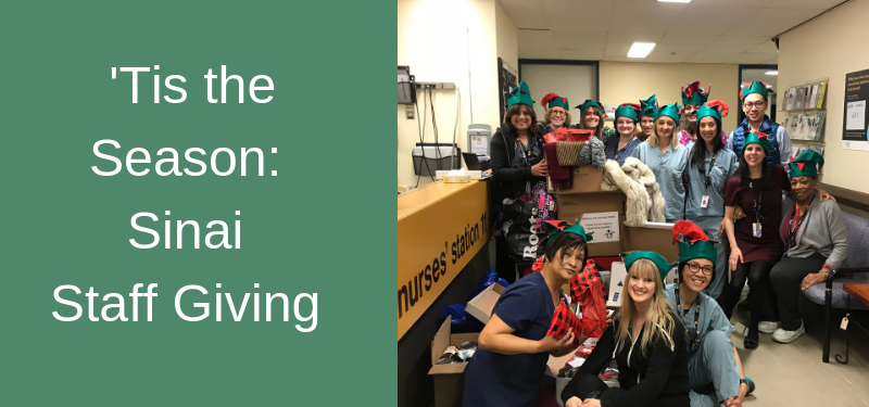 Mount Sinai staff dressed in holiday outfits