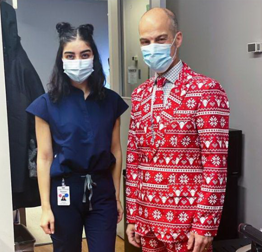 Nazanin poses next to Dr. Mazzulli.