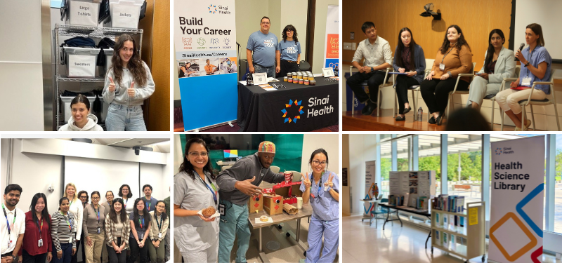 Collage of our people from various departments at Sinai Health.