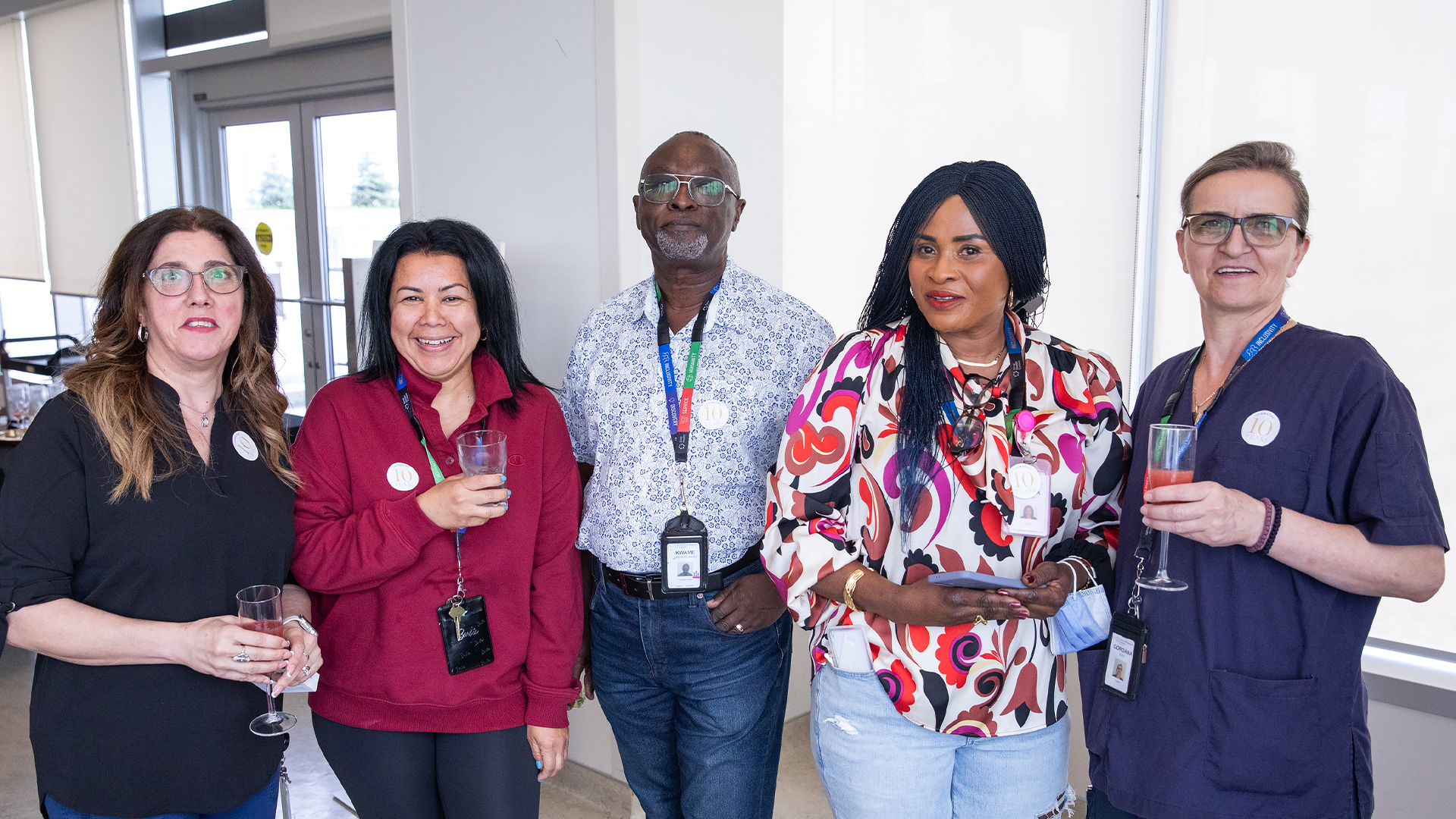 Sinai Health staff enjoying their service milestone celebration.