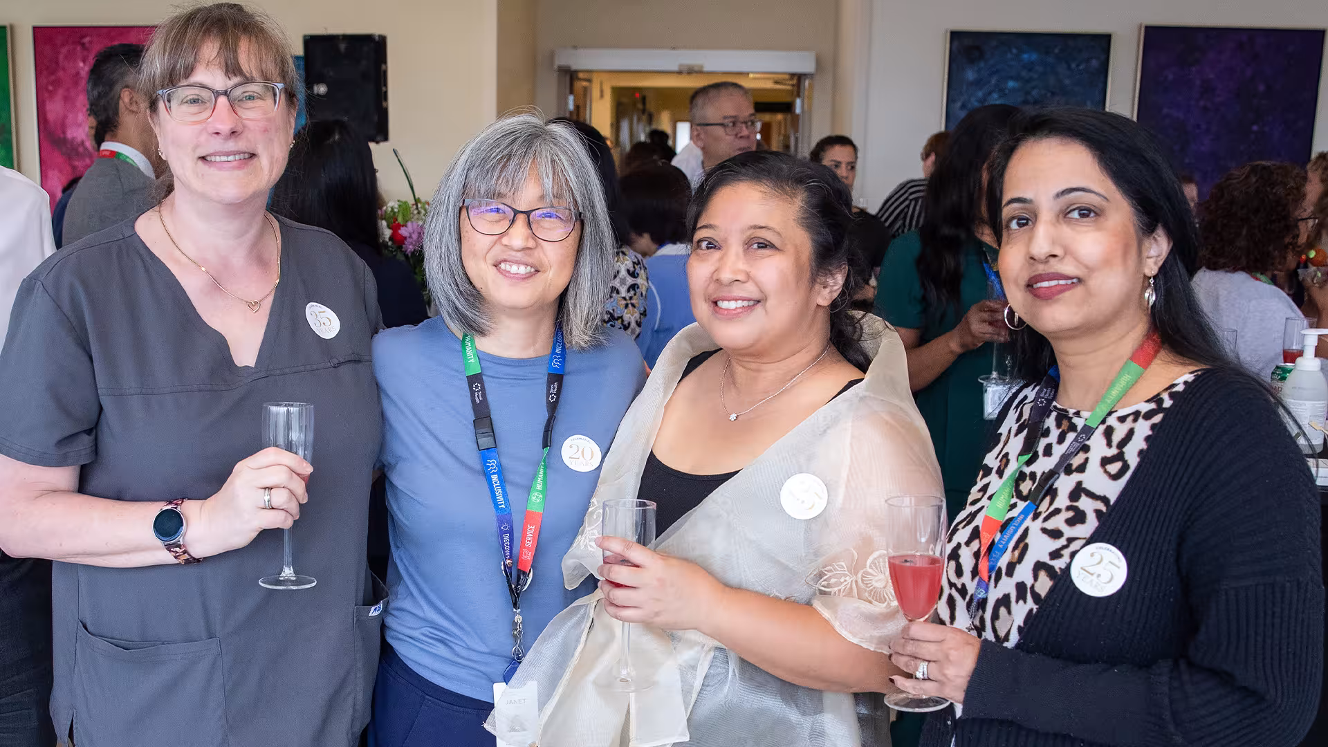 Sinai Health staff enjoying their service milestone celebration.