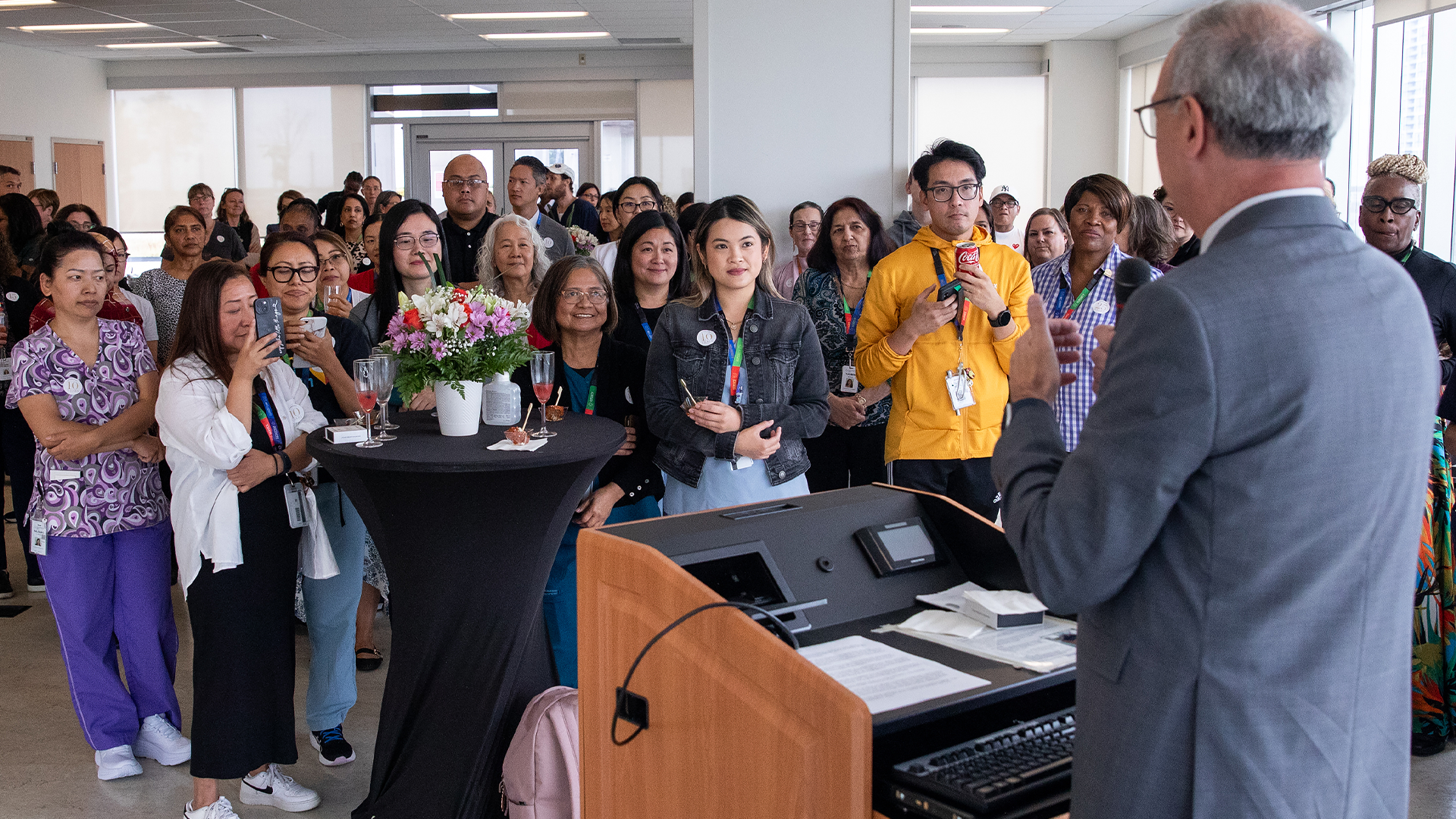 Sinai Health staff enjoying their service milestone celebration.