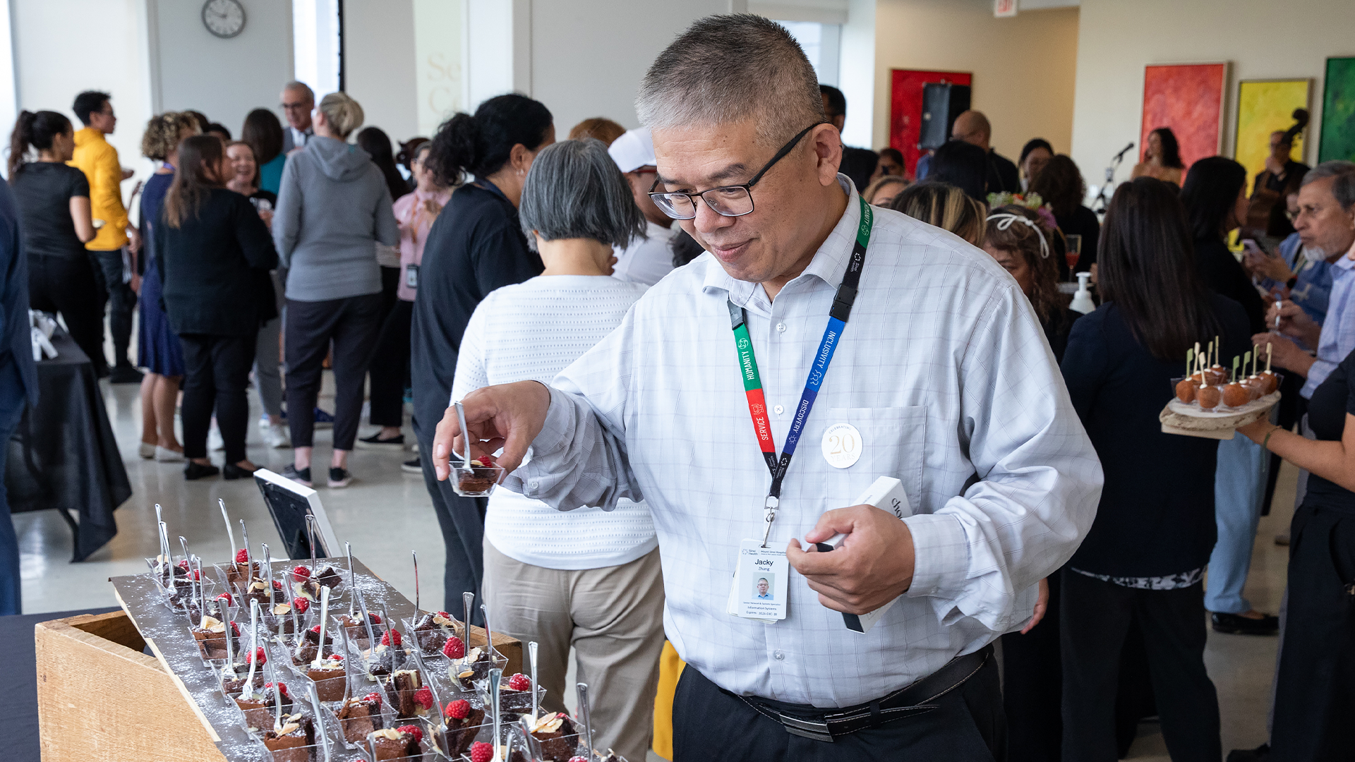 Sinai Health staff enjoying their service milestone celebration.