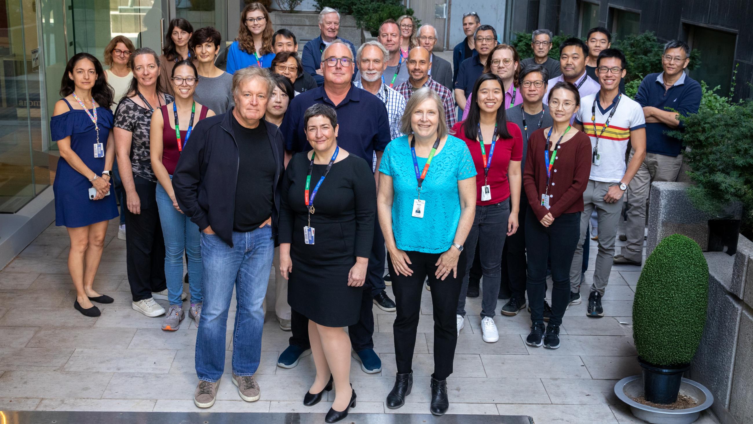 A group of people standing together.
