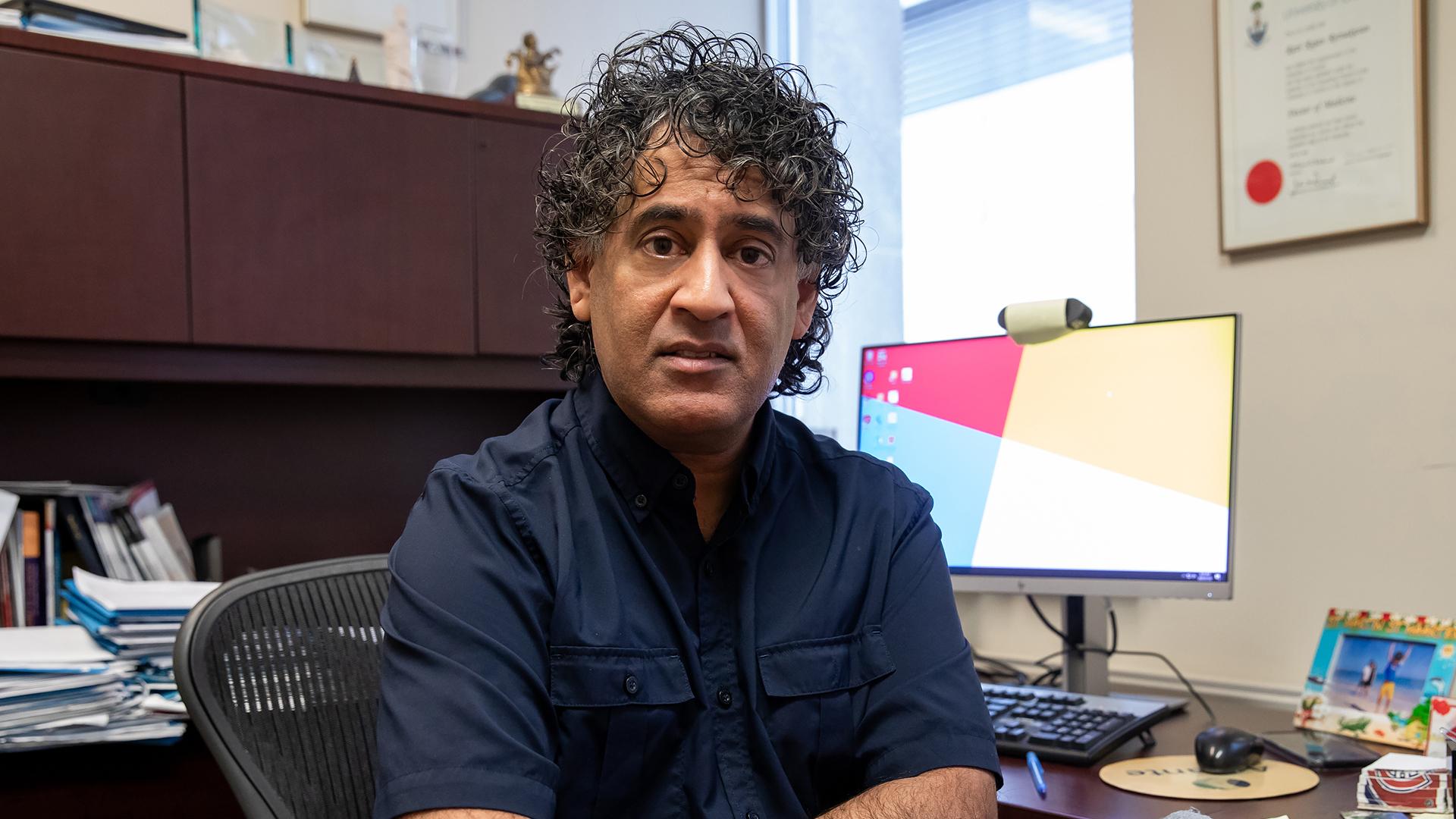 Dr. Ravi Retnakaran in his office