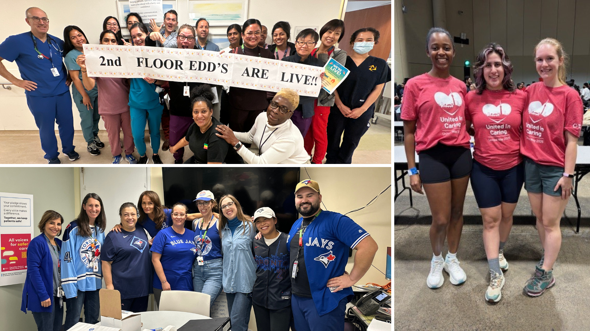 A collage of photos of people at Sinai Health