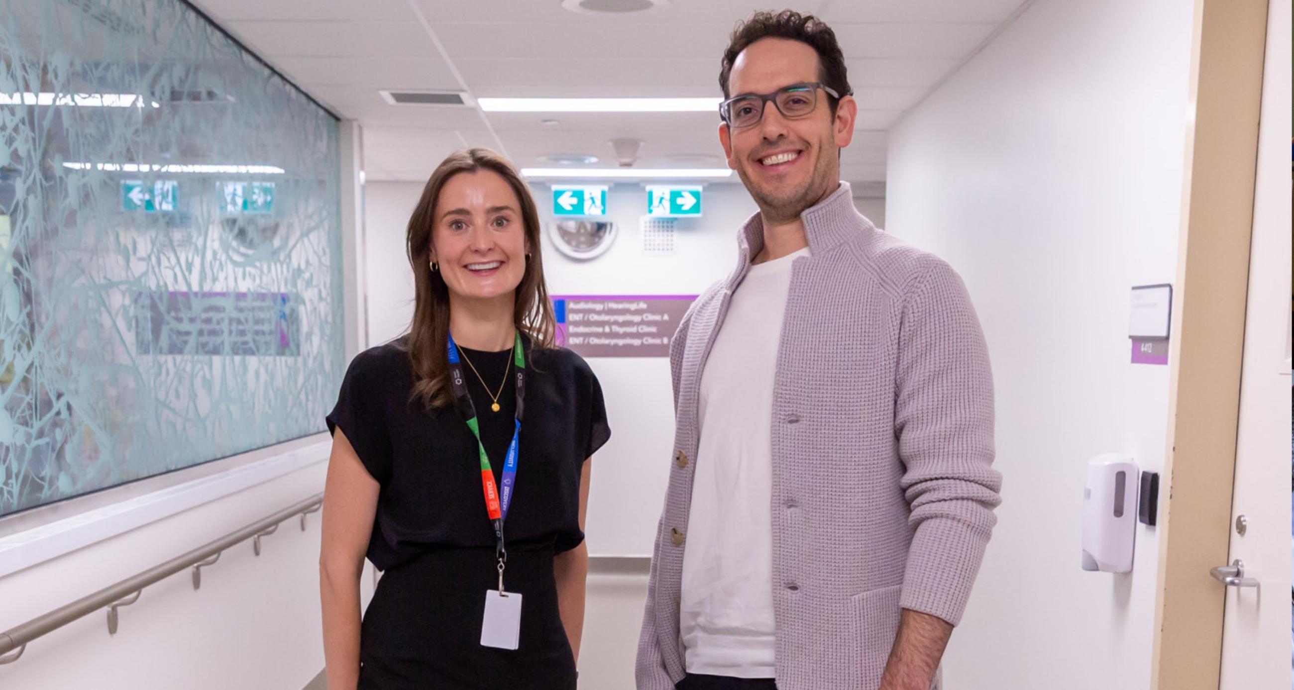 Fellowship Director Dr. Zane Gallinger, with second-year fellow Dr. Cathy McShane at Mount Sinai Hospital