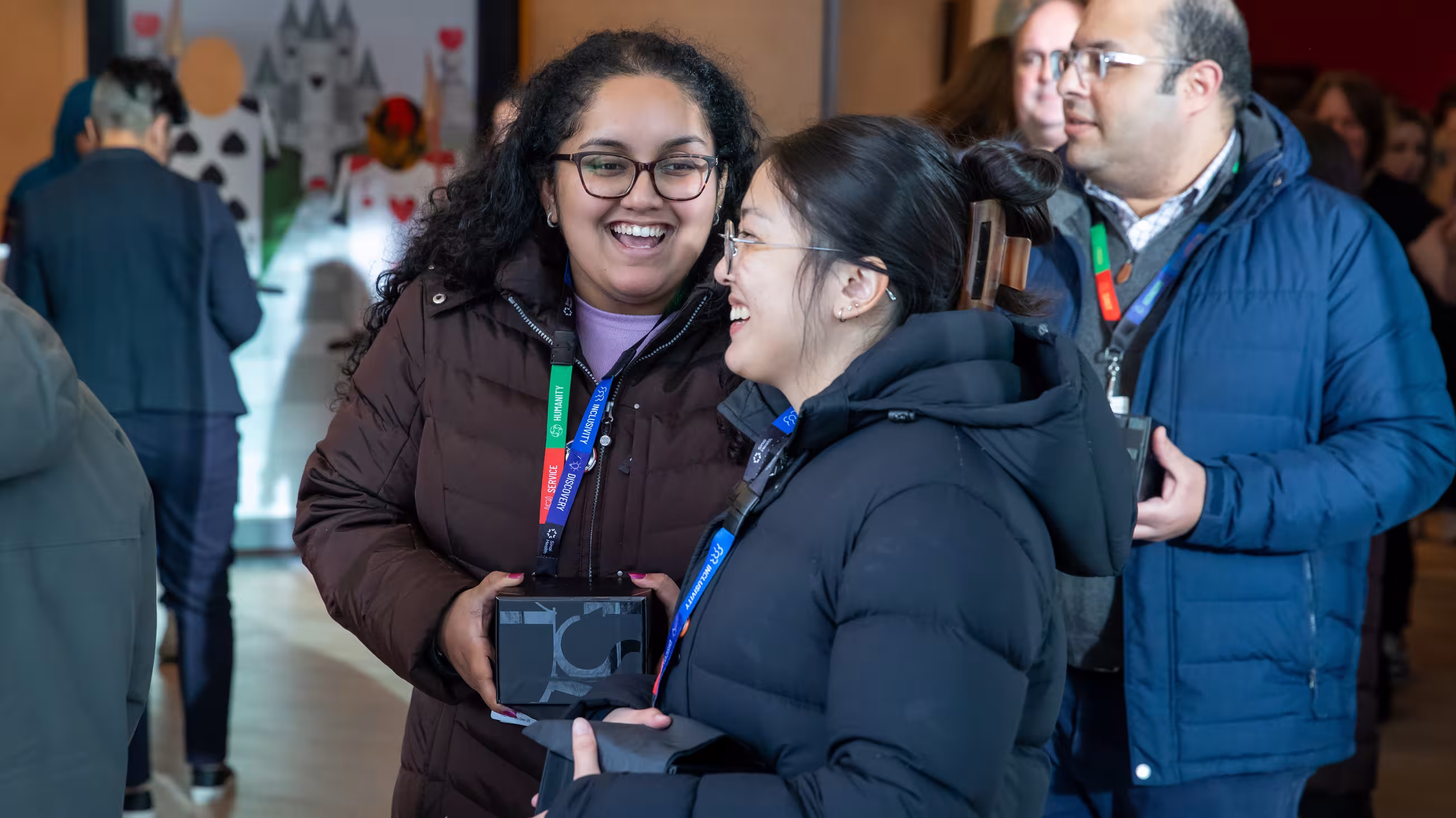 People celebrating together at Sinai Health’s Holiday Open House.