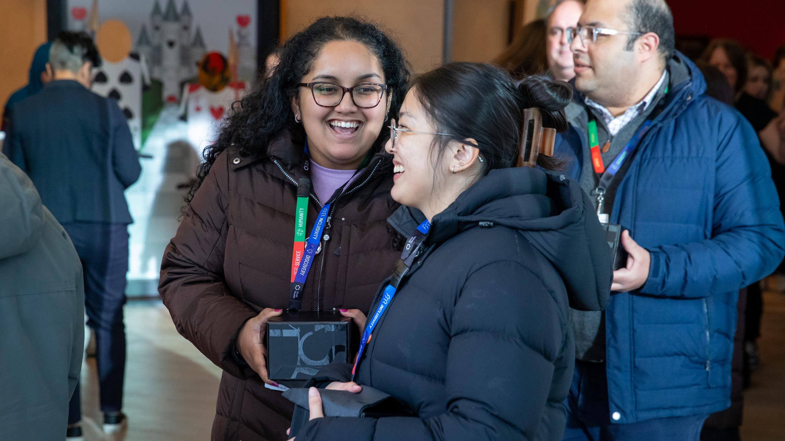 People celebrating together at Sinai Health’s Holiday Open House.