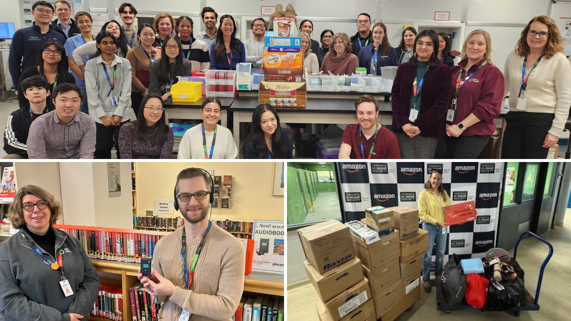 A collage of three photos of people who work at Sinai Health
