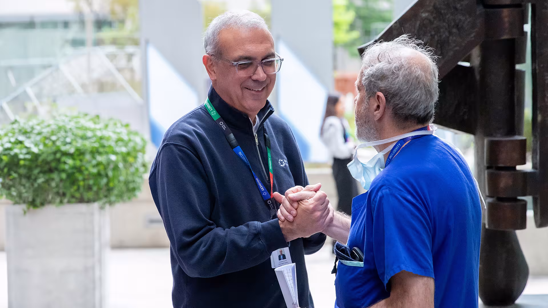 Dr. Gary Newton attends the farewell celebrations at Mount Sinai Hospital. 