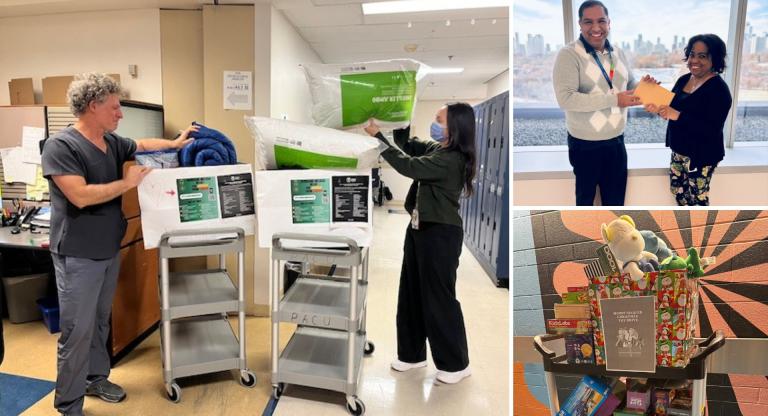 A collage of three images of people who work at Sinai Health 