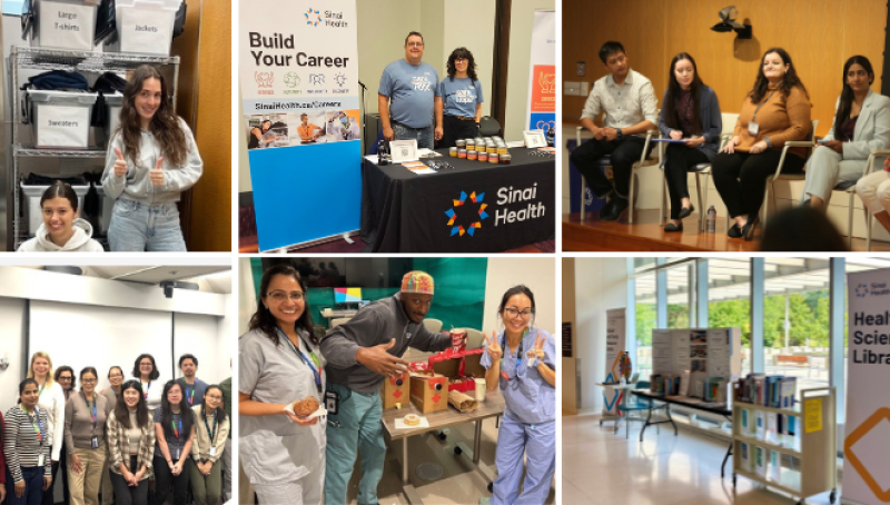 Collage of our people from various departments at Sinai Health.