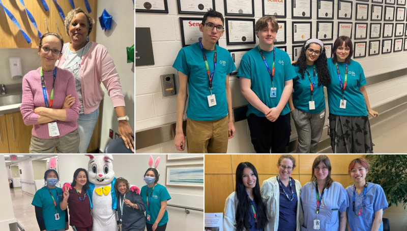 Collage of photos of people at Sinai Health