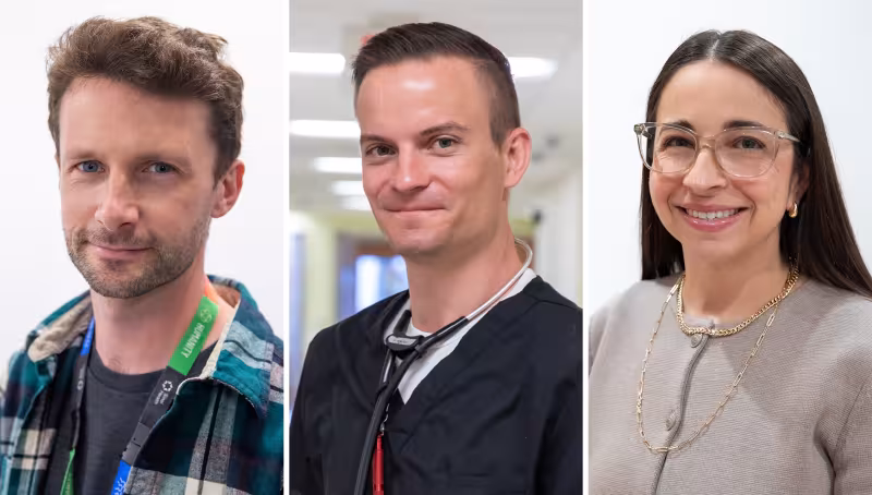 collage of three headshots representing the awarded early career researchers, two white males and a while female