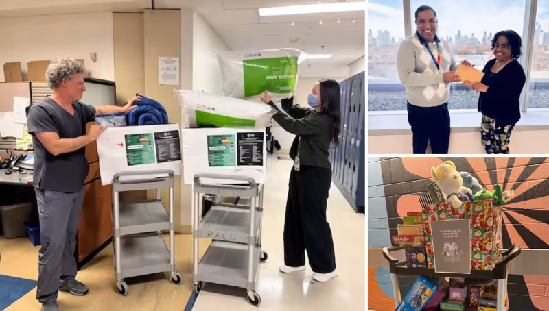 A collage of three images of people who work at Sinai Health 