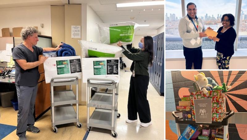 A collage of three images of people who work at Sinai Health 