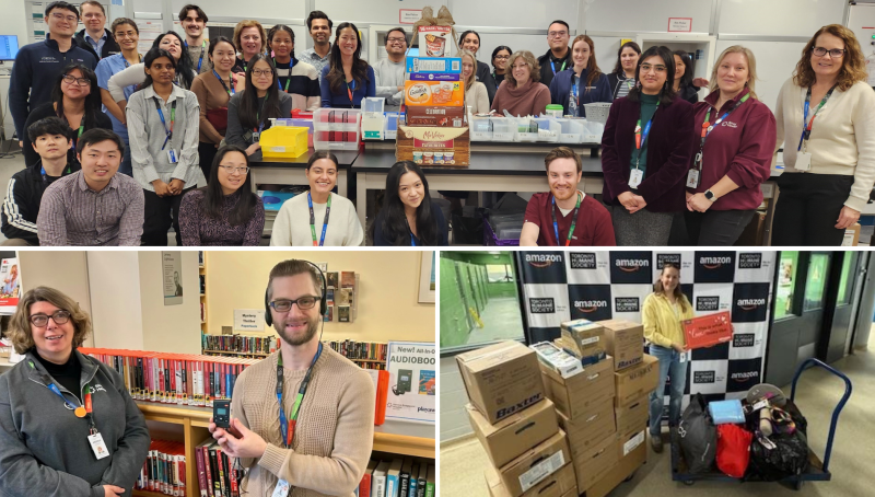 A collage of three photos of people who work at Sinai Health