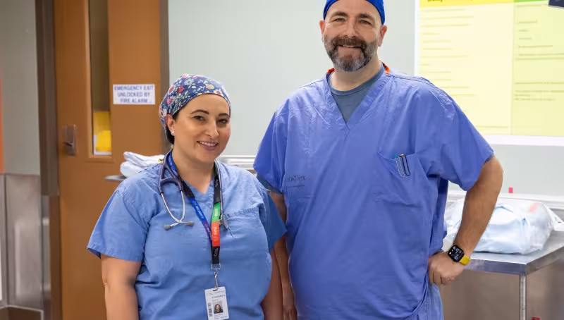 Obstetric Anesthesia Fellow Margarita Vladimirova Blajeva with Fellowship Director Dr. Ronald George.