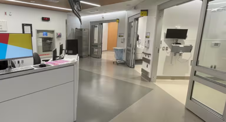 Interior of a hospital department