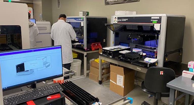 lab testing equipment.