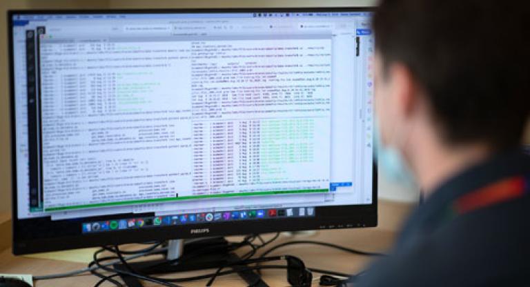 computer screen with spreadsheets open