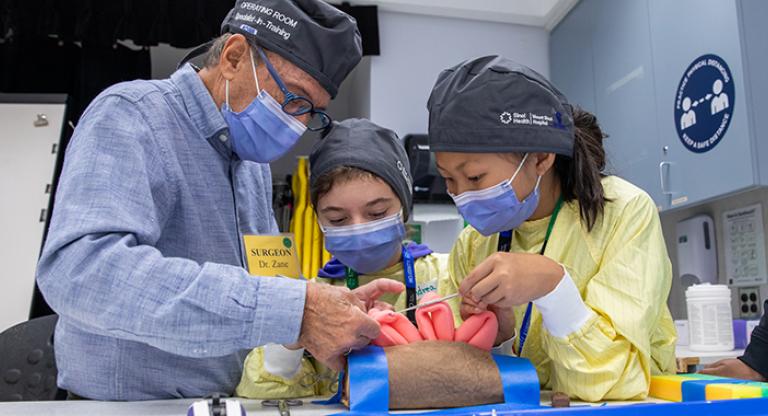 Kids learning surgery