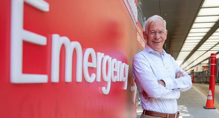 Dr. Don Melady, Emergency Physician at Mount Sinai Hospital, pictured outside Emergency Department
