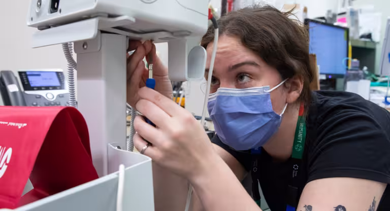 Caring for patients by caring for equipment