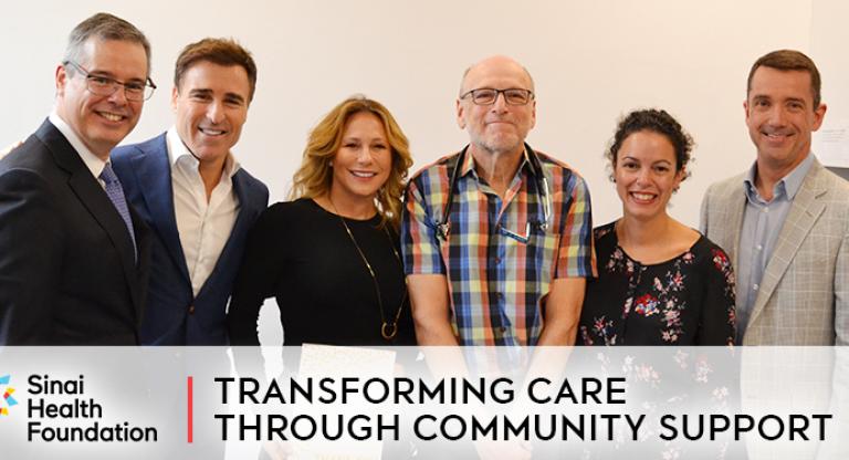 Donors standing with hospital and foundation team