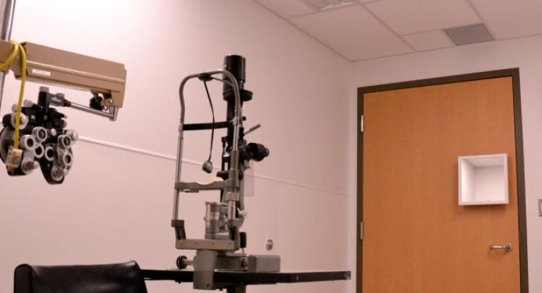 new ophthalmology equipment in an exam room