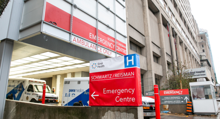 Emergency Centre ambulatory entrance of Mount Sinai Hospital.
