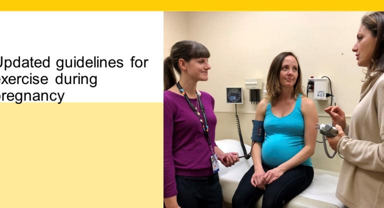 Physician and pregnant woman