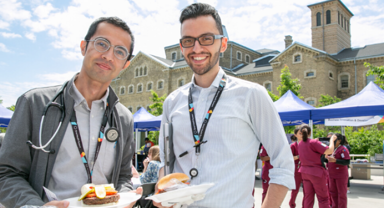 Sinai Health employees at the annual BBQ event.
