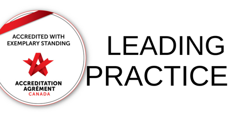  A seal with the words Accreditation Canada Exemplary Standing