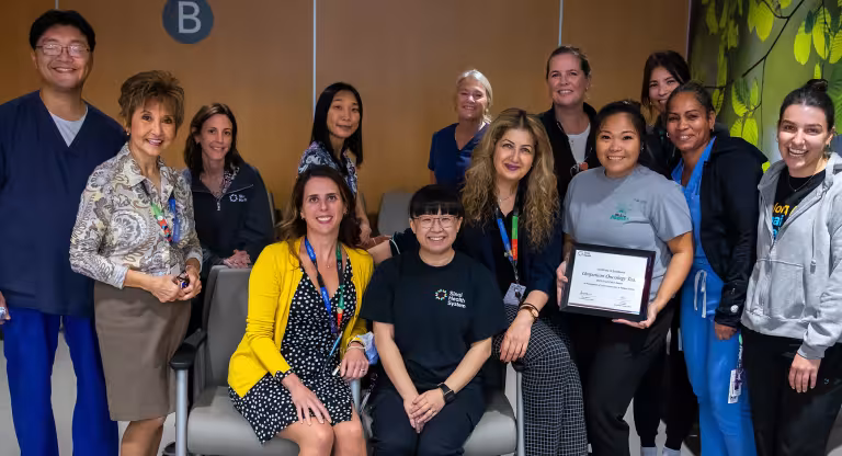 Quality and Safety team image with award