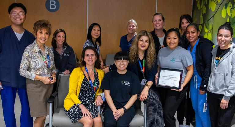 Quality and Safety team image with award