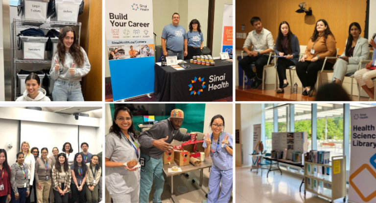 Collage of our people from various departments at Sinai Health.