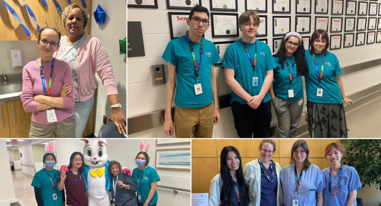 Collage of photos of people at Sinai Health