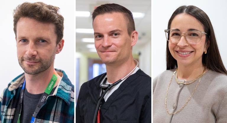 collage of three headshots representing the awarded early career researchers, two white males and a while female